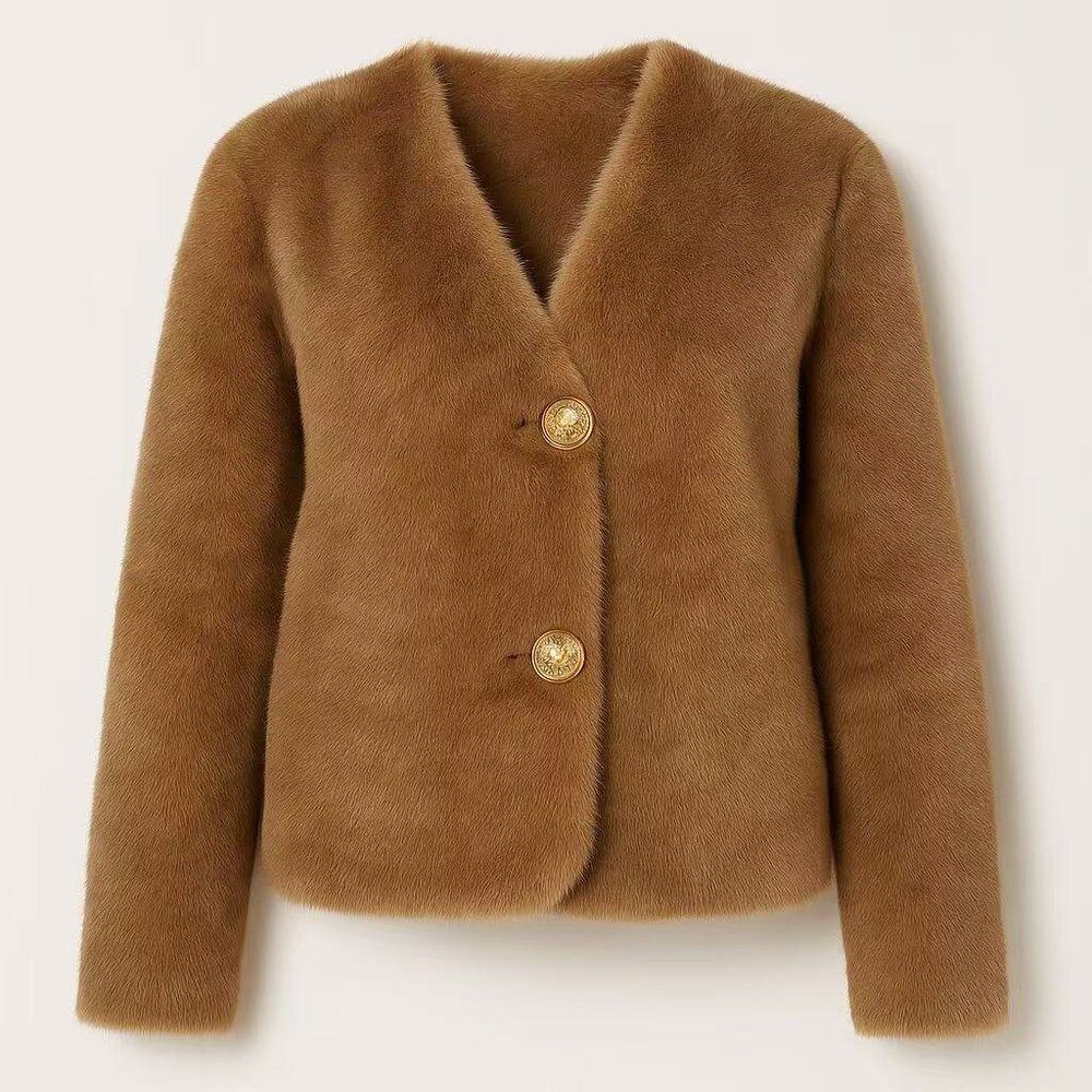 Chic Faux Fur Jacket – Brand New with Tags